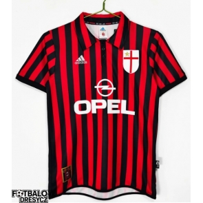 AC Milan 1999-2000 Retro Domácí Dres Krátký Rukáv